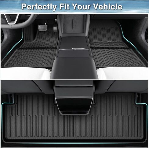 Mixsuper Custom Fit Floor Mats for Ford Bronco Sport 2024 2023 2022 2021, All Weather Floor Liners Front and Rear Row Set Black in Kuwait