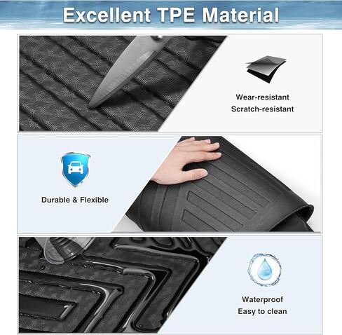 Mixsuper Custom Fit Floor Mats for Ford Bronco Sport 2024 2023 2022 2021, All Weather Floor Liners Front and Rear Row Set Black in Kuwait