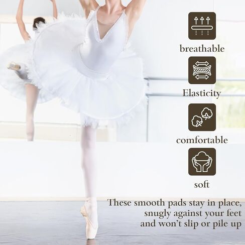 Ballet Dance Toe Pads, Soft Toe Pads for Pointe Shoes, Toes Pouches Pads Cover Forefoot Wrap Pad Toes Protectors Cover Sponge Insoles for Women Girls Dancers in Saudi Arabia