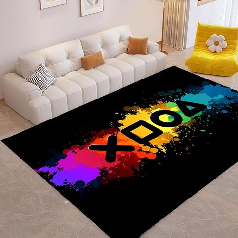 Soft Gamer Rug 5x7 Washable Gaming Carpet for Boys and Teens, Cool Bedroom and Game Room Decor, Low Pile Rug for Man Cave and Living Room in Saudi Arabia