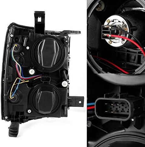 AKKON - لـ [U Neon Bar Style] 2014 2015 Chevy Silverado 1500 LED DRL Projector Left + Leight Side Set in Saudi Arabia