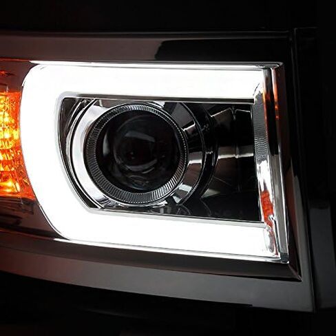 AKKON - لـ [U Neon Bar Style] 2014 2015 Chevy Silverado 1500 LED DRL Projector Left + Leight Side Set in Saudi Arabia