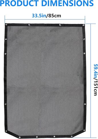Sunshade for 2018-2023 Jeep Wrangler JL JLU Accessories 4 Door Front & Rear Mesh Sun Shade Sunshade Bikini Soft Top Roof Cover Net for Jeep JL - Blocks UV, Wind, Noise,Black in Kuwait