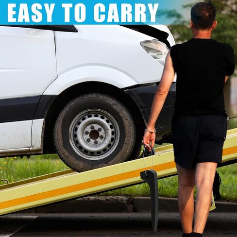 4 Pack Tire Skates for Tow Truck Wrecker, Rollback Carrier Safety, Heavy-Duty Car Skate Safe Tow Truck Accessories for Car Hauler, Flat Bed, 4000 lb Working Load Limit, Orange in Kuwait