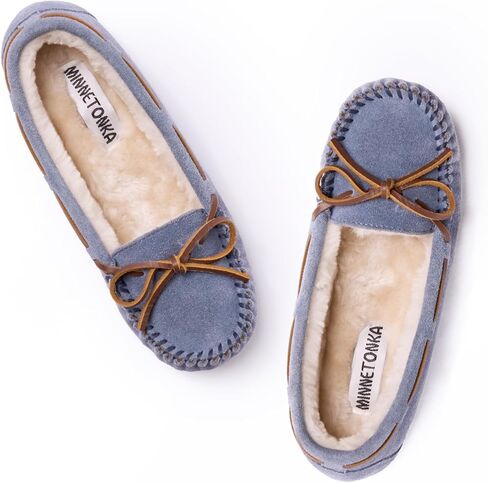Minnetonka Women's Cally Slipper, Vintage Blue/Natural, 11 M US in Saudi Arabia