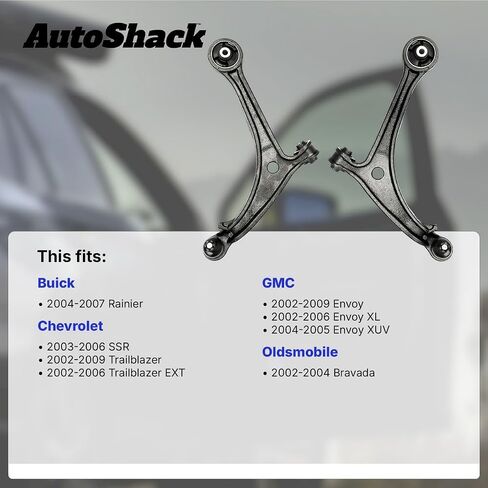 AUTOSHACK الخلفية الخلفية ARM ARM ARM لـ GMC ENVOY XUV ENVOY XL BUICK RAINIER OLDSMOBILE BRAVADA CHEVROLET TRAILBLAZER EXT SSR 2002-2009 Trailblazer 4WD | سائق أو جانب الراكب CAK636 in Saudi Arabia