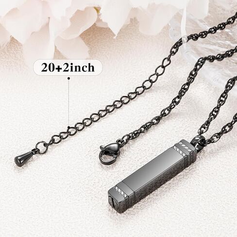 XIUDA Cremation Urn Necklace for Ashes Bar Cremation Jewelry Stainless Steel Ash Necklace Memorial Keepsake Pendant for Men Women in Kuwait