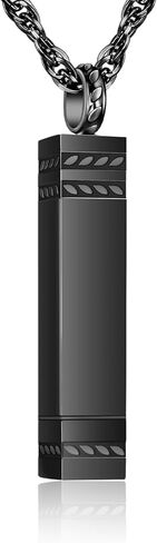 XIUDA Cremation Urn Necklace for Ashes Bar Cremation Jewelry Stainless Steel Ash Necklace Memorial Keepsake Pendant for Men Women in Kuwait