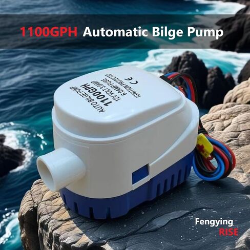Bilge Pump Kit Boat Bilge Water Pump With Hose, 2 Clamps, 12v 24v 32v Float Switch Hull Thru Connector (1100gph) in Saudi Arabia