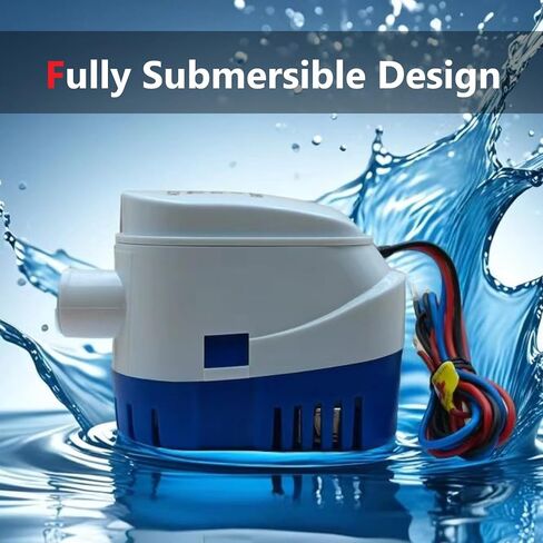 Bilge Pump Kit Boat Bilge Water Pump With Hose, 2 Clamps, 12v 24v 32v Float Switch Hull Thru Connector (1100gph) in Saudi Arabia