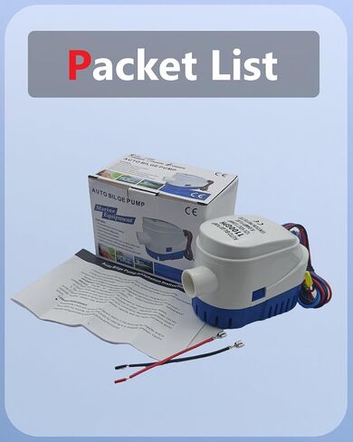 Bilge Pump Kit Boat Bilge Water Pump With Hose, 2 Clamps, 12v 24v 32v Float Switch Hull Thru Connector (1100gph) in Saudi Arabia