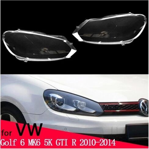 Transparent Lights Shell Headlight Housing Cover Compatible for VW Golf 6 MK6 5K GTI R 2010-2014 Accessory Headlamp Replace(1pc Right Side) in Saudi Arabia
