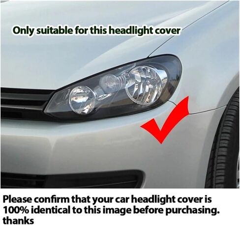 Transparent Lights Shell Headlight Housing Cover Compatible for VW Golf 6 MK6 5K GTI R 2010-2014 Accessory Headlamp Replace(1pc Right Side) in Saudi Arabia