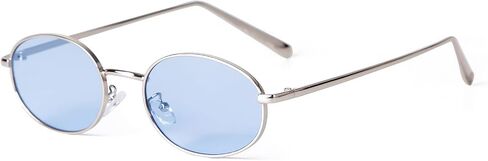 ADE WU Trendy Retro Oval Sunglasses for Women Men 90s Fashion Vintage Lightweight Metal Frame Sun Glasses in Saudi Arabia