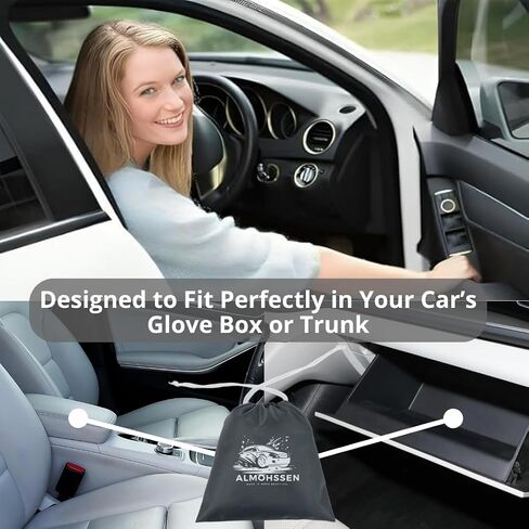 Car Drying Towel 16"x16" Dual-Sided Microfiber Towel Double-Twist Pile Sized SUV Drying Towel 1300 GSM Super Absorbent Machine Washable Comes with Stylish Protection Bag (Dark Gray) in Saudi Arabia