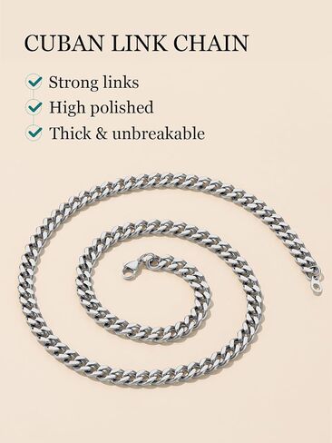 Supcare Stainless Steel Cuban Link Chain for Men, 6mm/7mm Width, 20 Inch Mens Chains, Black/14K Gold Plated, Non-Tarnish and Durable Hip Hop Jewelry for Him Boyfriend Husband Father in Saudi Arabia