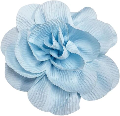 Wrinkle Fabric Camellia Flower Large Brooches Lapel Pins Big Floral Flower Brooch Pin Classic for Women Wedding Party Dance Banquet Dress Suit Ceremony Jewelry Gifts 150mm in Kuwait