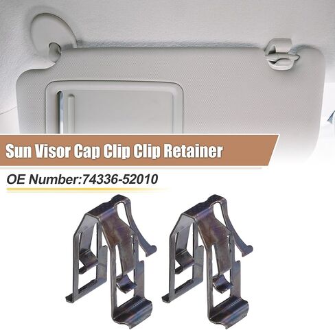 X AutoHaux 2PCS Black Iron Sun Cap Clip Clip Clip Retainer No.74336-52010 for Toyota Land Cruiser Camry Yaris Corolla for Lexus in Kuwait