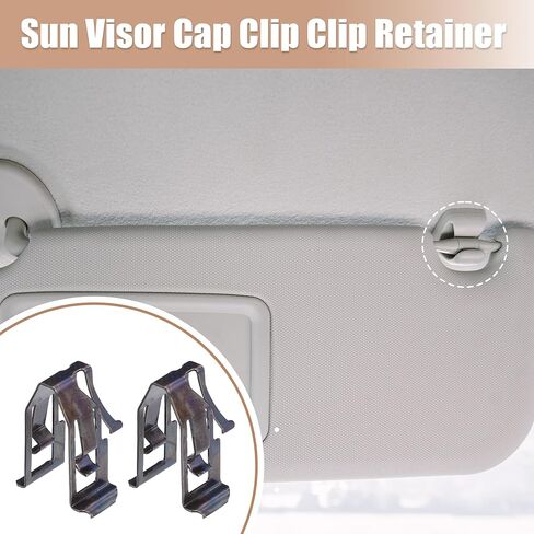 X AutoHaux 2PCS Black Iron Sun Cap Clip Clip Clip Retainer No.74336-52010 for Toyota Land Cruiser Camry Yaris Corolla for Lexus in Kuwait