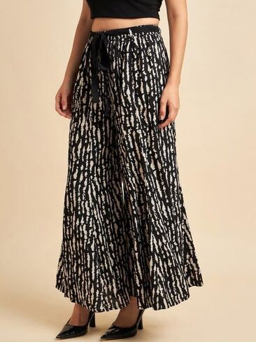 PIDAVLIYA'S Womens Pure Cotton Palazzo Pants Drawstring Elastic Waist Casual Wide Leg Trousers in Saudi Arabia