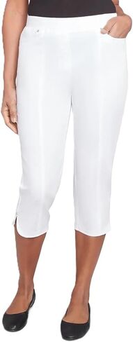 Alfred Dunner Nantucket Cotton Capri Pants with Tulip Edge in Saudi Arabia