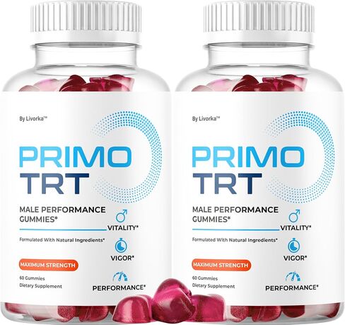(2 Pack) Primo TRT Gummies - ملحق Primotrt الرسمي Gummies للرجال - دعم الطاقة القصوى ، ودعم فيتامينات Primo TRT الطبيعية الصحة والعافية ، شهرين in Saudi Arabia