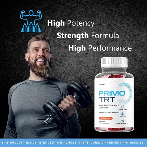 (2 Pack) Primo TRT Gummies - ملحق Primotrt الرسمي Gummies للرجال - دعم الطاقة القصوى ، ودعم فيتامينات Primo TRT الطبيعية الصحة والعافية ، شهرين in Saudi Arabia
