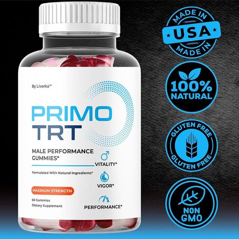 (2 Pack) Primo TRT Gummies - ملحق Primotrt الرسمي Gummies للرجال - دعم الطاقة القصوى ، ودعم فيتامينات Primo TRT الطبيعية الصحة والعافية ، شهرين in Saudi Arabia