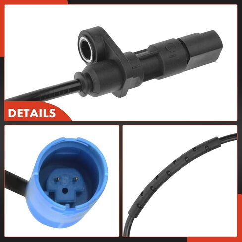 A-Premium ABS Wheel Speed Sensor Compatible with BMW Models - E39 525i 2001-2003, 528i 1999-2000 I6 2.8L, 540i 1999-2003 V8 4.4L, Station Wagon - Rear Driver or Passenger Side, Replace# 34520025720 in Saudi Arabia