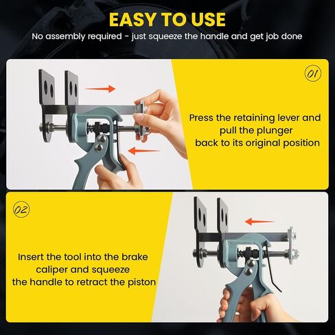Kernel Speedy Brake Pad Spreader, 24300 Brake Caliper Compression Tool for Single Piston, Disc Brake Pad Spreader Compatible with Most Cars & Trucks in Kuwait