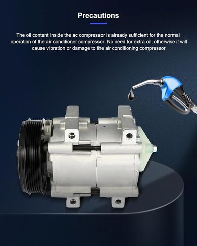 ECCPP AC Compressor Fast Cooling 1990-1995 Fit for Ford Bronco 5.0L 1994-1996 Fit for Ford for F-150 4.9L 5.0L 5.8L Air Conditioning Compressor in Saudi Arabia