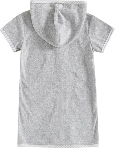 Girls Boys Hooded Terry Coverups One Piece Swimsuits Summer Striped Trim Zip Up Short Sleeve Swim Cover Up Beachwear in Kuwait