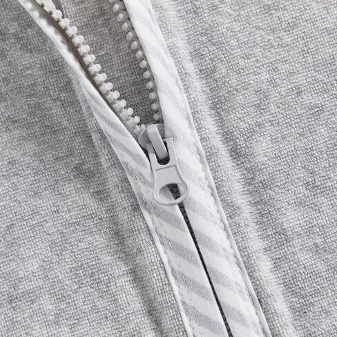 Girls Boys Hooded Terry Coverups One Piece Swimsuits Summer Striped Trim Zip Up Short Sleeve Swim Cover Up Beachwear in Kuwait