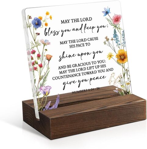 Guogg God Gurn the Signity Acrylic Sign with Wooden Stand ، هدايا صلاة الصفاء المضحكة للنساء ، هدايا الرصانة للأصدقاء ، هدايا التعافي ، هدايا الصحة العقلية للنساء زميل في العمل in Saudi Arabia