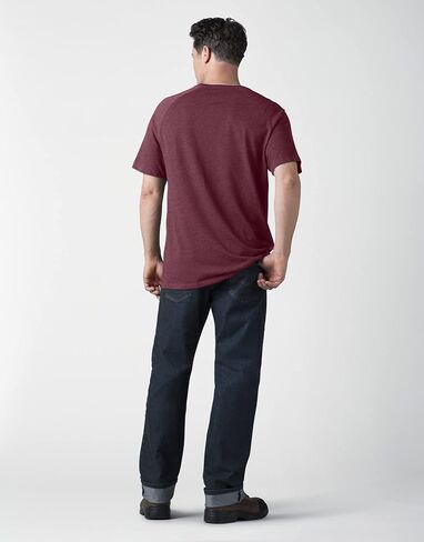 Dickies Cooling Short Sleeve Pocket T-Shirt, Burgundy Heather, M in Saudi Arabia
