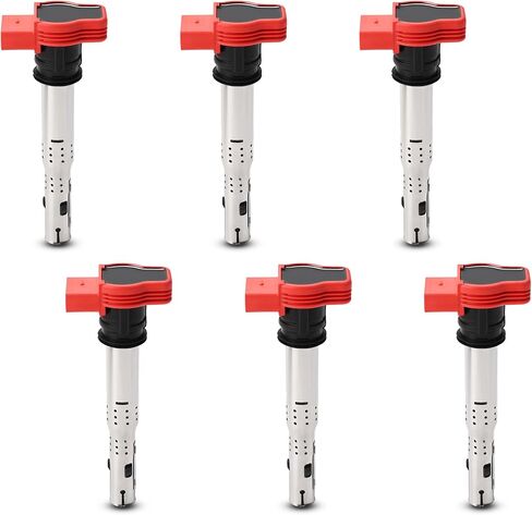 JDMON Ignition Coils Pack Compatible with Audi A6 A4 A5 Q5 S4 S5 Q7 A7 A8 SQ5 Volkswagen Touareg Porsche Cayenne Panamera 2005-2017 Replacement for ‎06E905115E UF529 6PCS in Saudi Arabia