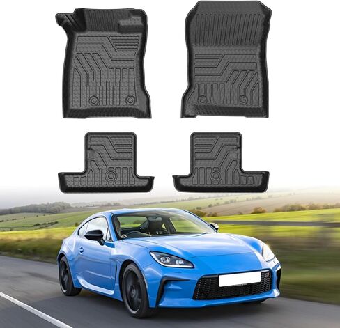 Mixsuper Floor Mats for Toyota GR86 2022-2024 All Weather Floor Liners 1st & 2nd Row Set Black in Kuwait
