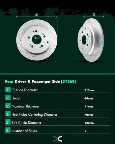 SCITOO Rear 12.32" Brake Pads and Rotors Kits Fit For Honda Odyssey 2005 2006 2007 2008 2009 2010 in Saudi Arabia