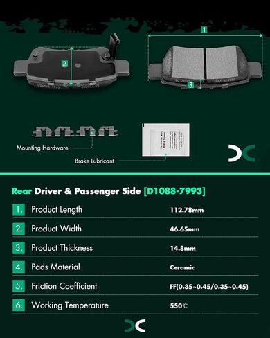 SCITOO Rear 12.32" Brake Pads and Rotors Kits Fit For Honda Odyssey 2005 2006 2007 2008 2009 2010 in Saudi Arabia