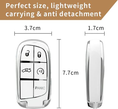 Creative Logo Key Fob Cover Case, Compatible with Challenger Charger, Soft TPU, Full Protection Key Fob Protector Shell (Last Call-Black, Charger) in Saudi Arabia
