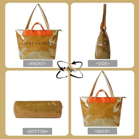 كبيرة PVC حقيبة حقيبة المرأة رسائل طباعة ورقة كرافت تحمل جميع حقيبة أعلى مقبض بولي in Kuwait