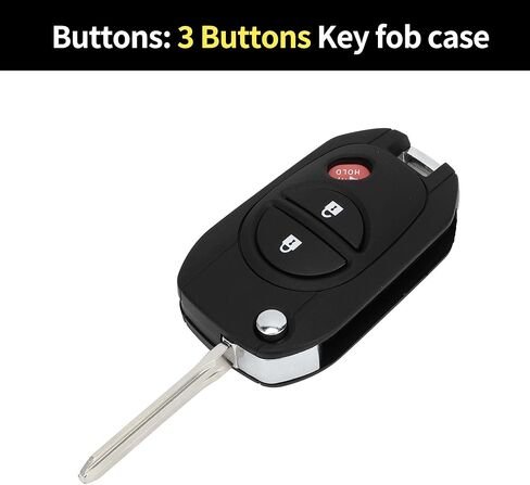 X AutoHaux Key Shell Case بدون مفتاح إدخال مفتاح Remote مفتاح FOB لـ Toyota Tundra 2010-2017 لـ Toyota Tacoma 2010-2016 3 Buttons GQ43VT20T in Saudi Arabia