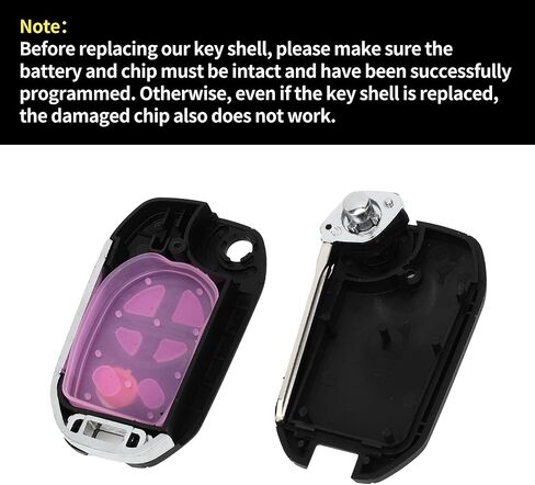 X AutoHaux Key Shell Case بدون مفتاح إدخال مفتاح Remote مفتاح FOB لـ Toyota Tundra 2010-2017 لـ Toyota Tacoma 2010-2016 3 Buttons GQ43VT20T in Saudi Arabia