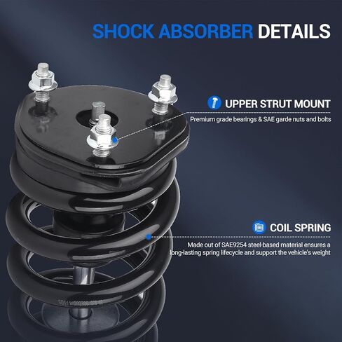 Autoround pair 171111 Front Complete Strut Shock Absorbers w/Coil Spring Assembly Compatible with Dodge Ram 1500 2006 2007 2008 4WD in Saudi Arabia