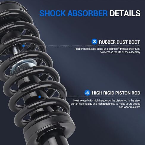 Autoround pair 171111 Front Complete Strut Shock Absorbers w/Coil Spring Assembly Compatible with Dodge Ram 1500 2006 2007 2008 4WD in Saudi Arabia