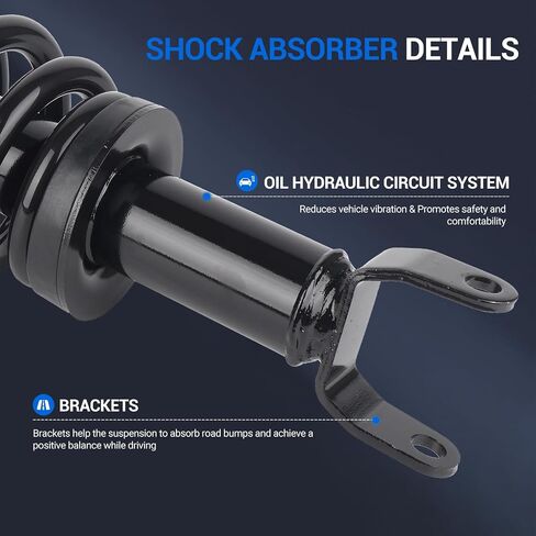 Autoround pair 171111 Front Complete Strut Shock Absorbers w/Coil Spring Assembly Compatible with Dodge Ram 1500 2006 2007 2008 4WD in Saudi Arabia