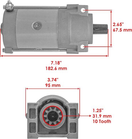 Caltric Starter Motor Compatible with Toro 74661 74667 74675 74680 74723 ZS5000 ZS4200 SW4200 in Saudi Arabia