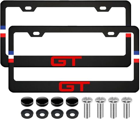 2PCS Matte Black License Plate Frames Compatible with Ford Raptor R,Solid Metal License Plate Holder, 2 Holes and Screws Fits Standard Vehicles 12.2 X 6 in in Saudi Arabia