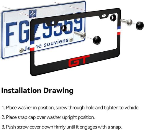 2PCS Matte Black License Plate Frames Compatible with Ford Raptor R,Solid Metal License Plate Holder, 2 Holes and Screws Fits Standard Vehicles 12.2 X 6 in in Saudi Arabia