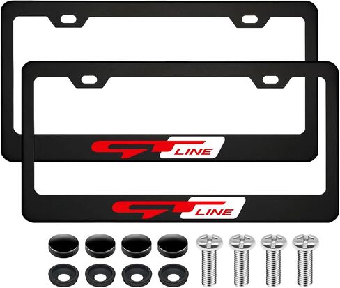 2PCS Matte Black License Plate Frames Compatible with Ford Raptor R,Solid Metal License Plate Holder, 2 Holes and Screws Fits Standard Vehicles 12.2 X 6 in in Saudi Arabia